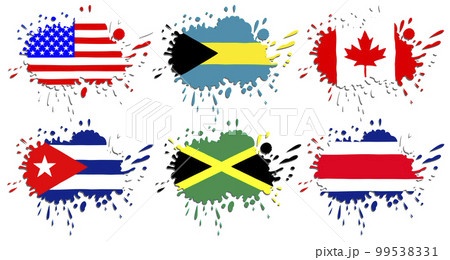Flags of North America as spots 99538331