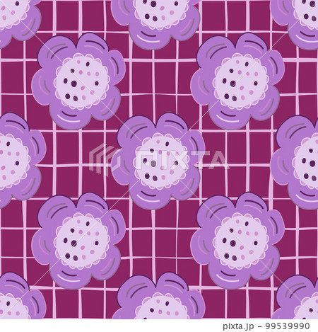 Seamless pattern with doodle flowers. 99539990