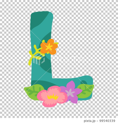 カラフルな花のアルファベット-L カラフルな花のアルファベット-L 99540339