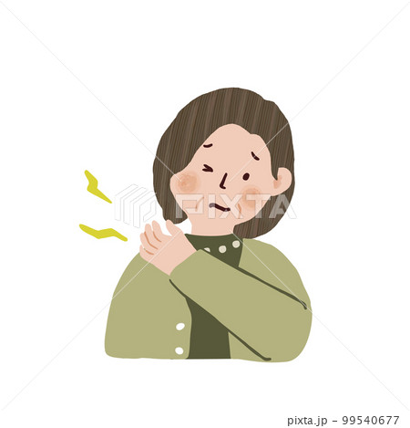 肩こり　女性　五十肩 99540677