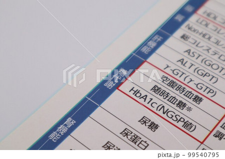 健康診断の紙のクローズアップ 99540795