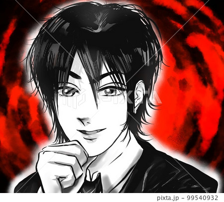 何かを企む2000年代初頭のホスト風チャラ男のカラー漫画イラスト 何かを企む2000年代初頭のホスト風チャラ男のカラー漫画イラスト 99540932