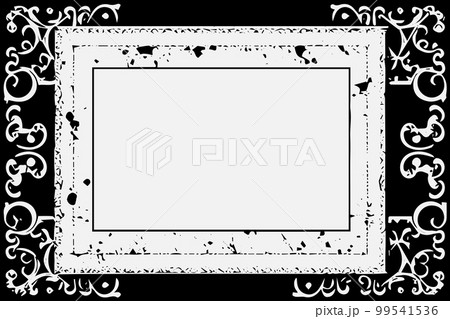 square frame with Grunge black ink ornament around the edges, white backgro.. square frame with Grunge black ink ornament around the edges, white backgro.. 99541536