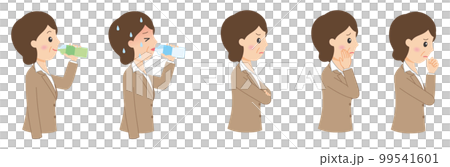 右横向きスーツ女性2水 99541601