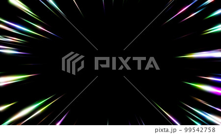 輝く光の効果のイラスト素材。カラフルな光。コピースペース。 99542758