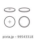 コイン電池のイラスト4種 99543318
