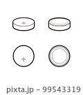 ボタン電池のイラスト4種 99543319