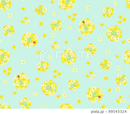 菜の花のシームレスなパターン-2way-手描き 99543324