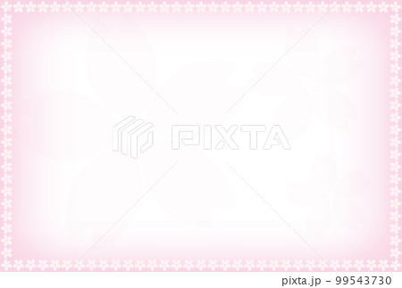 フレーム素材　淡い色合いの可愛い桜の花 99543730