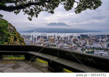 城山公園展望台からの桜島（鹿児島県鹿児島市） 99543752