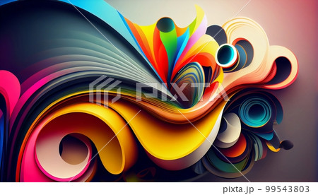 The Future is Now: An Abstract Design for Innovative Ideas, Abstract Innovations: A Background for Creative and Disruptive Ideas, Innovation in Color: Next-Level Ideas, Genetive AI 99543803