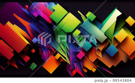 The Future is Now: An Abstract Design for Innovative Ideas, Abstract Innovations: A Background for Creative and Disruptive Ideas, Innovation in Color: Next-Level Ideas, Genetive AI 99543804