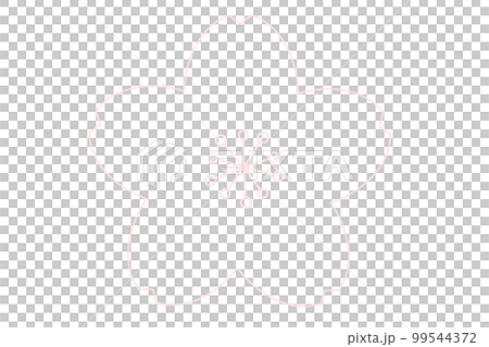 可愛簡約的櫻花線描插畫(單品) 可愛簡約的櫻花線描插畫(單品) 99544372