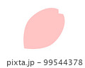 かわいいシンプルな桜の花びらイラスト　単品 99544378