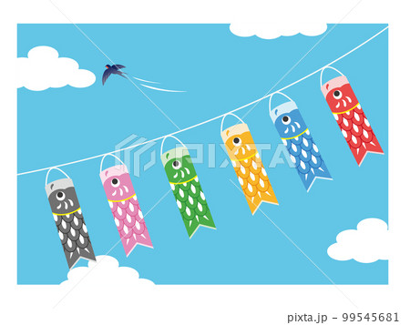 空を泳ぐ鯉のぼり 99545681