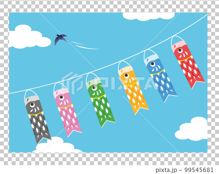 空を泳ぐ鯉のぼり 99545681