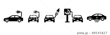電気自動車のアイコンセット 99545827
