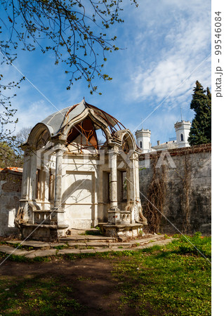 Old gazebo in Sharovka Palace park in in Kharkov region, Ukraine Old gazebo in Sharovka Palace park in in Kharkov region, Ukraine 99546084
