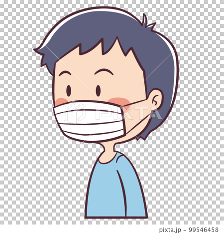 Illustration of a man wearing a mask Illustration of a man wearing a mask 99546458