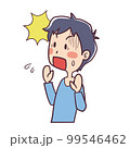 驚く男性　イラスト 99546462