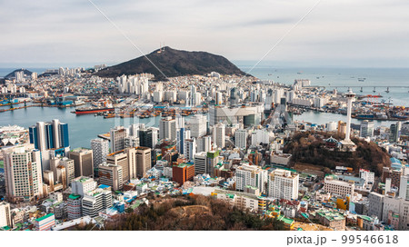 Cityscape of Busan in February. Aerial view Cityscape of Busan in February. Aerial view 99546618