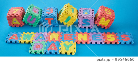 World Autism day background. 2 April world autism awareness day background 99546660