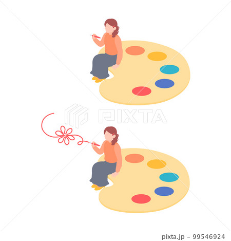 絵を描くアーティスト・芸術家のイラスト 99546924