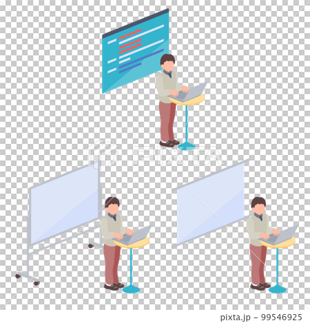 プレゼンテーション 発表 イラスト セット 99546925