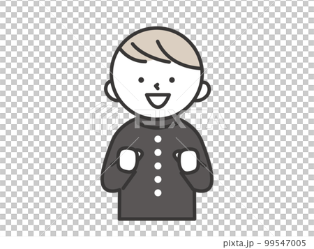 A male student with an excited expression 99547005