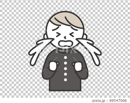 A male student crying with a lot of tears 99547006