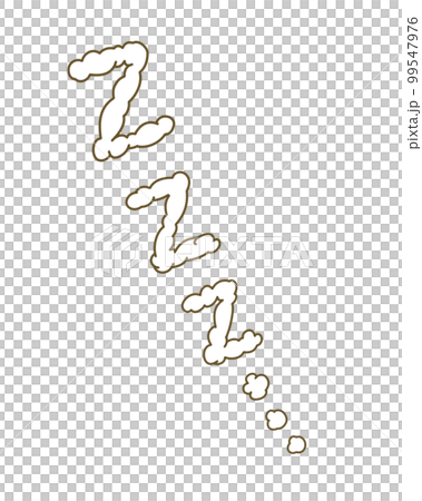 ZZZ…モクモクとした雲のような睡眠中マークのイラスト 99547976