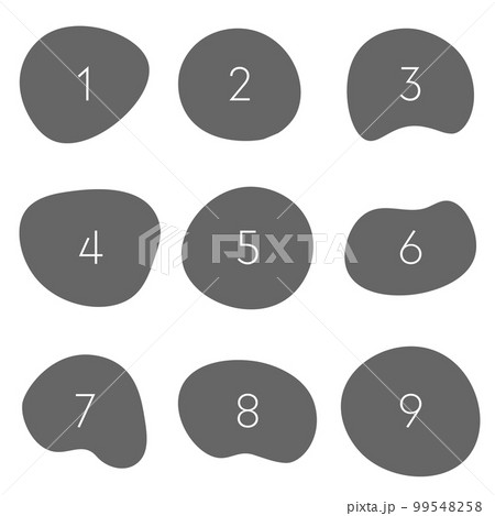 シンプルなシェイプ　数字　アイコン 99548258