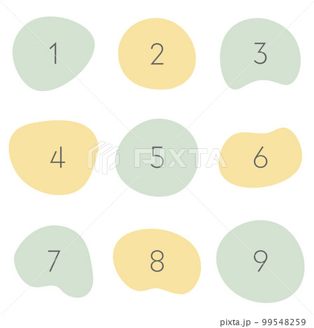シンプルなシェイプ　数字　アイコン 99548259