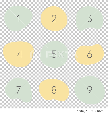 シンプルなシェイプ　数字　アイコン 99548259