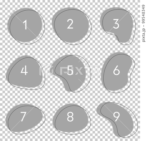 Number icon abstract frame 99548349