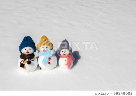 雪上の雪だるまたち 雪上の雪だるまたち 99549002