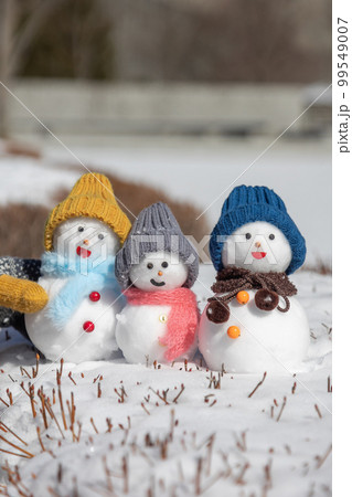 雪上の雪だるまたち 雪上の雪だるまたち 99549007