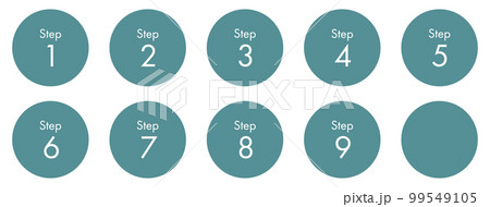 Step 数字のアイコン(ラベル) Step 数字のアイコン(ラベル) 99549105