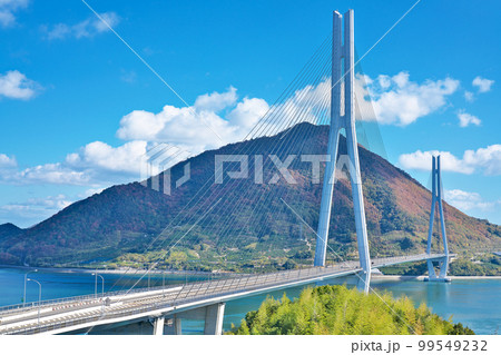 【多々羅展望台より多々羅大橋】 愛媛県今治市上浦町井口 【多々羅展望台より多々羅大橋】 愛媛県今治市上浦町井口 99549232