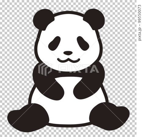 座っているパンダのイラスト 99550073