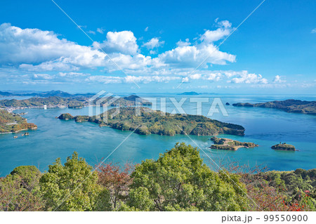 【カレイ山展望台から伯方・大島大橋】 愛媛県今治市宮窪町宮窪 99550900