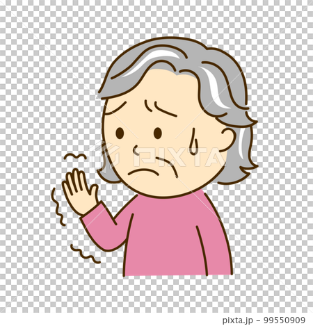 Grandmother with one hand paralyzed due to stroke 99550909