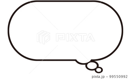 シンプルな横長の吹き出し　気持ち　イラスト素材 99550992