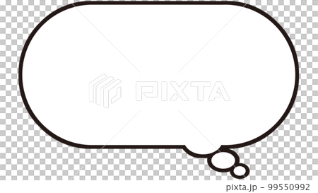 シンプルな横長の吹き出し　気持ち　イラスト素材 99550992