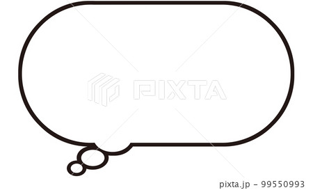 シンプルな横長の吹き出し　気持ち　イラスト素材 99550993