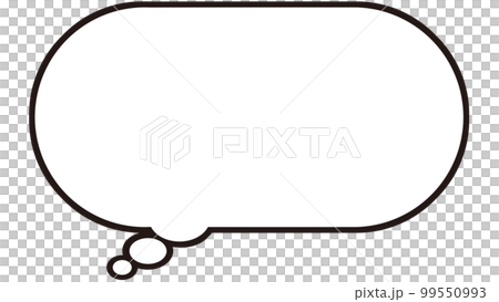 シンプルな横長の吹き出し　気持ち　イラスト素材 99550993