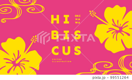 ハイビスカス 背景素材 フレーム 壁紙 99551264