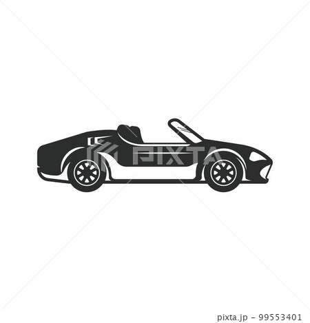 black sport car element  vector icon  design template 99553401