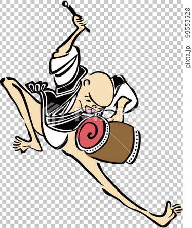 浮世絵 太鼓をたたく男性 その2 浮世絵 太鼓をたたく男性 その2 99553528