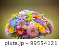 Fresh bright spring flowers in a bouquet 99554121